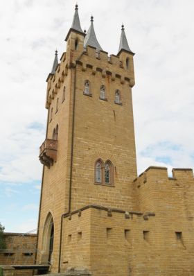The Lady’s Tower of the royal Castle Strongfield, with the Balcony of Song above it.